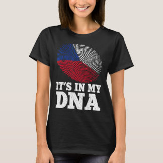 愛国的な私のDna指紋チェコ共和国にある Tシャツ