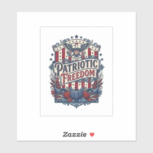 愛国的な秋の収穫ベクターグラフィックTシャツ シール (シート)