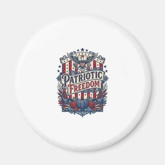 愛国的な秋の収穫ベクターグラフィックTシャツ マグネット (正面)