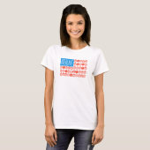 愛国的な笑顔のアメリカ国旗の多様性 Tシャツ (正面フル)