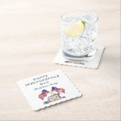 愛国的な米国の国旗7月4日 ペーパーコースター (インサイチュ)