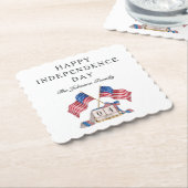 愛国的な米国の国旗7月4日 ペーパーコースター (アングル)