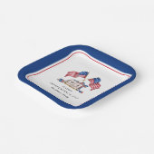 愛国的な米国の国旗7月4日 ペーパープレート (傾斜あり)