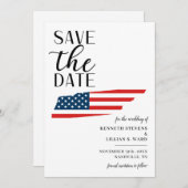 愛国的な米国の州テネシー行き先結婚式 セーブザデート (正面/裏面)