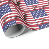 愛国的な米国アメリカ国旗の地図 ラッピングペーパー (ロールコーナー)