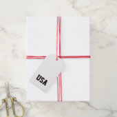 愛国的な米国タイポグラフィブルーオリンピックスポーツおもしろい ギフトタグ (より糸付き)