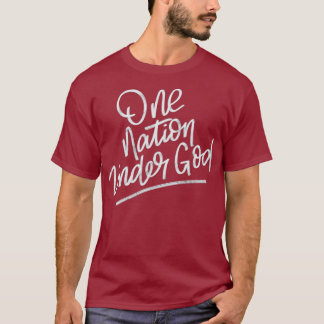 愛国的な米国デザイン神の下の一国 Tシャツ