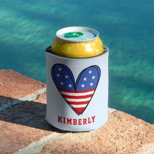 愛国的な米国ラブハート 缶クーラー (インサイチュ プール)