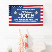 愛国的な米国国旗のカスタム軍隊ウェルカムホーム 横断幕 (インサイチュ)