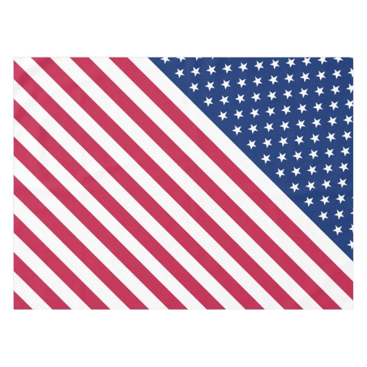 愛国的な米国国旗のスターズストライプ・デコール・テーブルクロス テーブルクロス (正面(横))