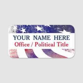 愛国的な米国国旗の政治運動 名札