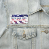 愛国的な米国国旗の政治運動 名札 (インサイチュ)