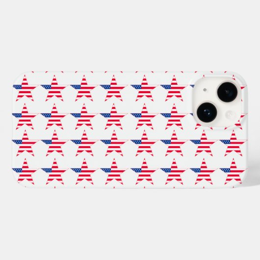 愛国的な米国国旗の星 Case-Mate iPhoneケース (裏面 (横))