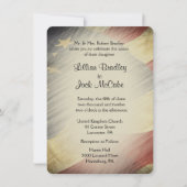 愛国的な米国国旗の結婚式招待状 招待状 (正面)