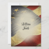 愛国的な米国国旗の結婚式招待状 招待状 (裏面)