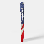 愛国的な米国国旗の金ゴールドイーグル名前をカスタムする Case-Mate iPhoneケース (裏面 / 左)