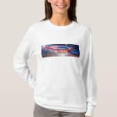 愛国的な米国国旗の長袖ShirtTシャツ Tシャツ (正面)