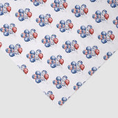 愛国的な米国赤白青国旗の風船 薄葉紙 (詳細)