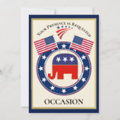 愛国的な米国 招待状 (正面)