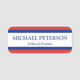 愛国的な紅白青の政治運動 名札