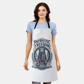 愛国的な納屋の猫ベクターグラフィックTシャツ_1 エプロン (着用した状態)