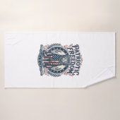 愛国的な納屋の猫ベクターグラフィックTシャツ_1 バスタオル (バスタオル)