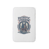 愛国的な納屋の猫ベクターグラフィックTシャツ_1 バスマット (正面縦)