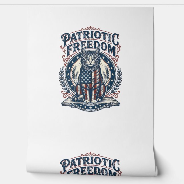愛国的な納屋の猫ベクターグラフィックTシャツ_1 壁紙 (ほどく)