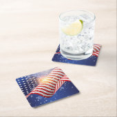 愛国的な紙コースターセット スクエアペーパーコースター (インサイチュ)