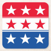 愛国的な紙コースター スクエアペーパーコースター (正面)