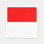 愛国的な紙ナプキンとインドネシア国旗 スタンダードカクテルナプキン (正面)