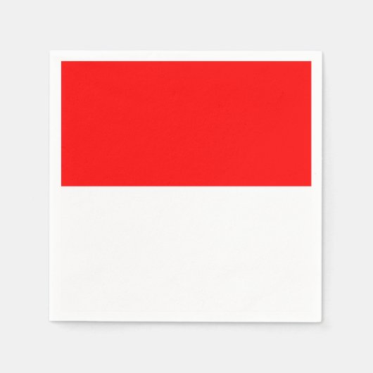 愛国的な紙ナプキンとインドネシア国旗 スタンダードカクテルナプキン (正面)