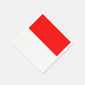 愛国的な紙ナプキンとインドネシア国旗 スタンダードカクテルナプキン (角)