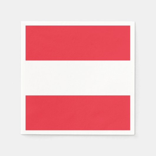 愛国的な紙ナプキンとオーストリア国旗 スタンダードカクテルナプキン (正面)