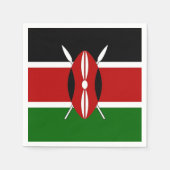 愛国的な紙ナプキンとケニア国旗 スタンダードカクテルナプキン (正面)