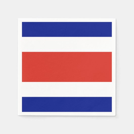 愛国的な紙ナプキンとコスタリカ国旗 スタンダードカクテルナプキン (正面)