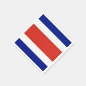 愛国的な紙ナプキンとコスタリカ国旗 スタンダードカクテルナプキン (角)