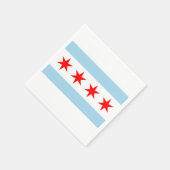 愛国的な紙ナプキンとシカゴ国旗 スタンダードカクテルナプキン (角)