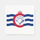 愛国的な紙ナプキンとシンシナティ州旗 スタンダードカクテルナプキン (正面)