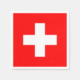 愛国的な紙ナプキンとスイス国旗 スタンダードカクテルナプキン
