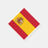 愛国的な紙ナプキンとスペイン国旗 スタンダードカクテルナプキン (角)