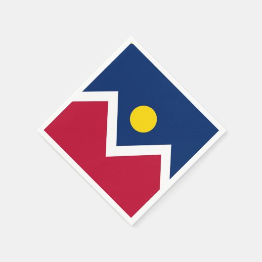 愛国的な紙ナプキンとデンバー国旗 スタンダードカクテルナプキン (角)