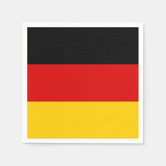 愛国的な紙ナプキンとドイツ国旗 スタンダードカクテルナプキン (正面)