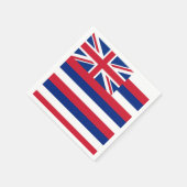 愛国的な紙ナプキンとハワイ州旗 スタンダードカクテルナプキン (角)