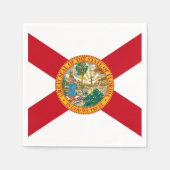 愛国的な紙ナプキンとフロリダ州旗 スタンダードカクテルナプキン (正面)