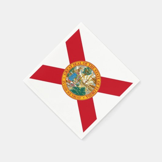 愛国的な紙ナプキンとフロリダ州旗 スタンダードカクテルナプキン (角)