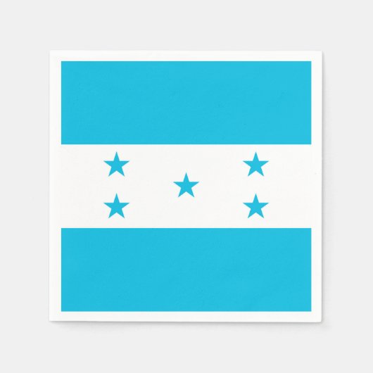 愛国的な紙ナプキンとホンジュラス国旗 スタンダードカクテルナプキン (正面)