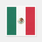 愛国的な紙ナプキンとメキシコ国旗 スタンダードカクテルナプキン (正面)