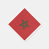 愛国的な紙ナプキンとモロッコ国旗 スタンダードカクテルナプキン (角)