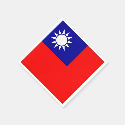愛国的な紙ナプキンと台湾国旗 スタンダードカクテルナプキン (角)